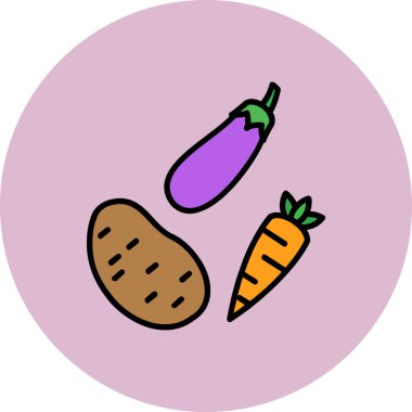 Havuç. Web simgesi basit tasarım