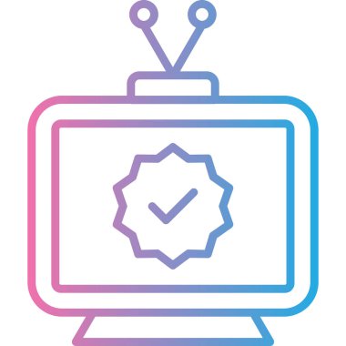 Televizyon. Web simgesi basit illüstrasyon