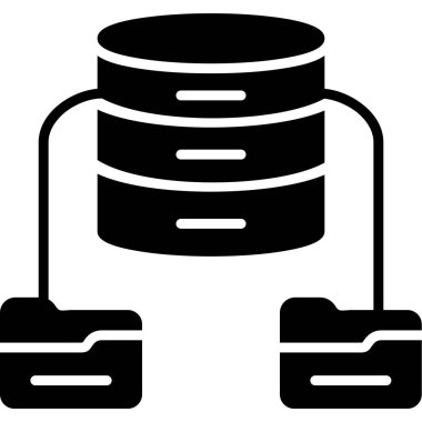 veritabanı sunucu simgesi ana hat biçiminde