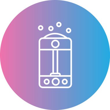 Modern ve güzel renkli su tankının vektör simgesi