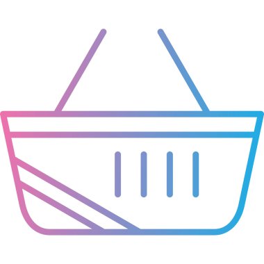 Sepet ağ simgesi, vektör illüstrasyonu