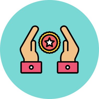 Madalya vektör simgesi modern basit illüstrasyon