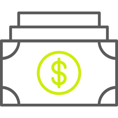 Nakit vektör simgesi. Tarzıdır bicolor düz sembolü, eko yeşil ve gri renkler, yuvarlak açılar, beyaz arka plan