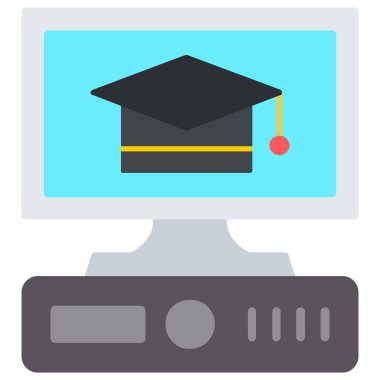 çevrimiçi öğrenme eğitim simgesi