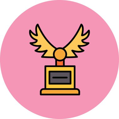 Kupa. Web simgesi basit illüstrasyon