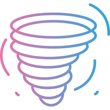 Kasırga kasırgası simgesi ana hatlarıyla dolu.