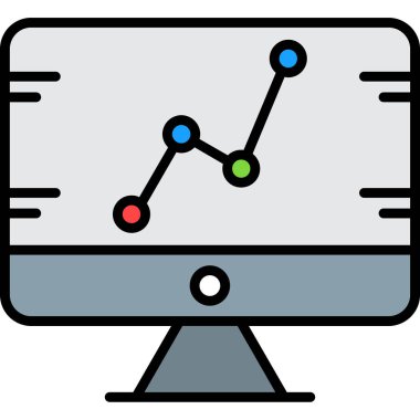 Bilgisayar. Web simgesi basit illüstrasyon