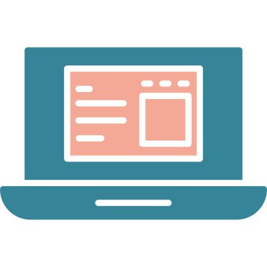 Web tarayıcı düz vektör simgesi