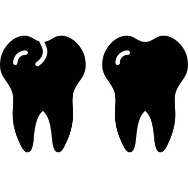 Diş simgesi vektör illüstrasyonunu ayarla