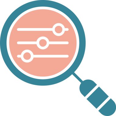 Büyüteç vektör illüstrasyonu, modern biçim