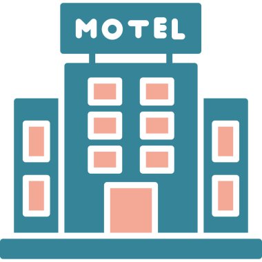 Otelde. Web simgesi basit tasarım