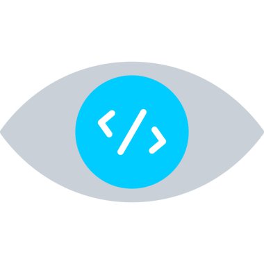 izole edilmiş renkli göz simgesi, vektör illüstrasyonu.