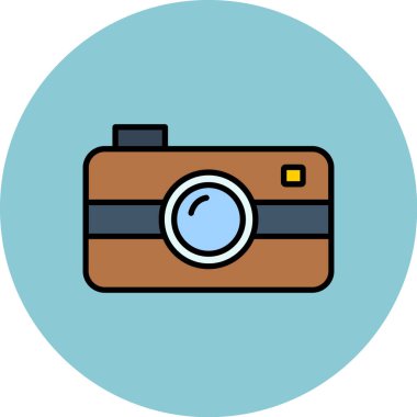 Kamera. Web simgesi basit illüstrasyon