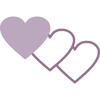 Aşk ikonu vektör çizimi olan kalp