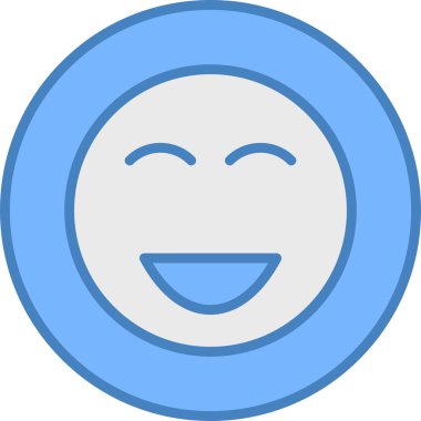 Mutlu yüz ifadeleri. Basit resimleme