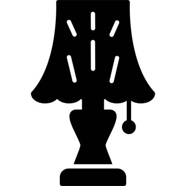 Basit bir şekilde izole edilmiş vektör illüstrasyonunda lamba ışığı simgesi