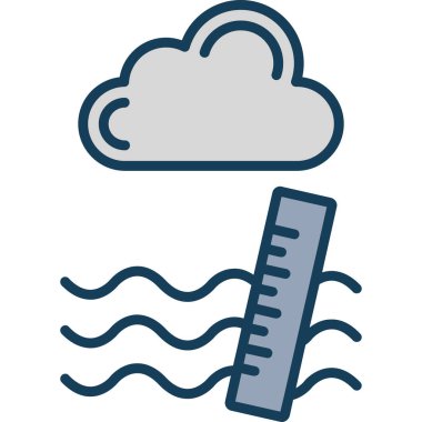 Bulut tahminleri ikonu - ana hatlar biçiminde