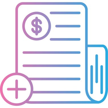 Bill Doları simge vektör illüstrasyonu