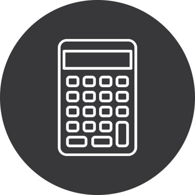 hesap makinesi simgesi vektör illüstrasyonu