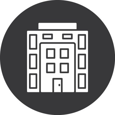 Kolayca değiştirebilen veya düzenleyebilen hastane inşa vektör simgesi