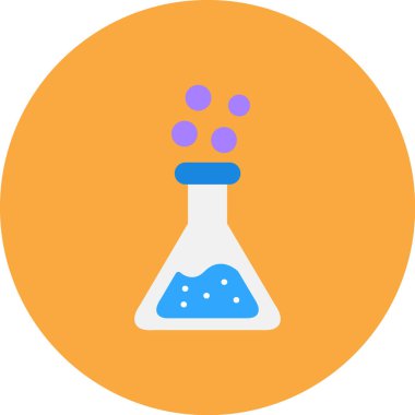 Bilim ve araştırma vektörü simgesi, basit tasarım