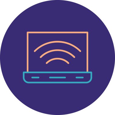 Kablosuz. Web simgesi basit illüstrasyon