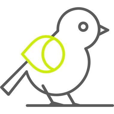 kuş simgesi vektör illüstrasyonu