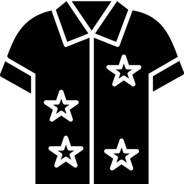 Gömlek simgesi, basit vektör illüstrasyonu