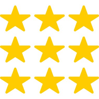 Beş yıldızlı bir set. vektör illüstrasyonu