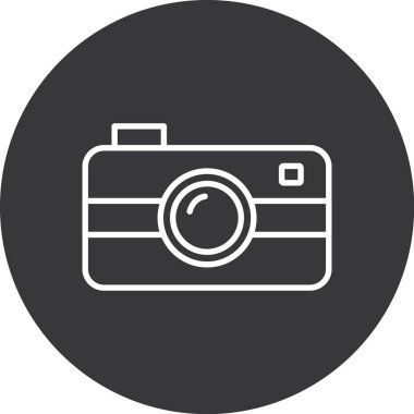kamera simgesi vektör illüstrasyonu