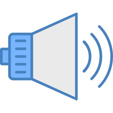 Megafon ikonu vektör illüstrasyonu