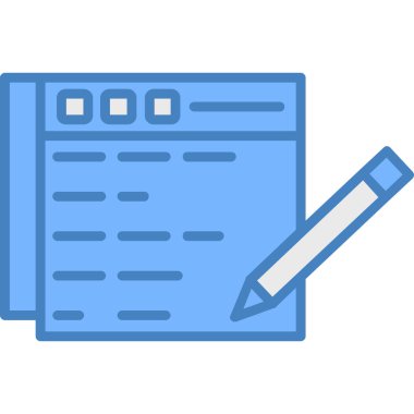 yazı listesi ikon vektör illüstrasyonu