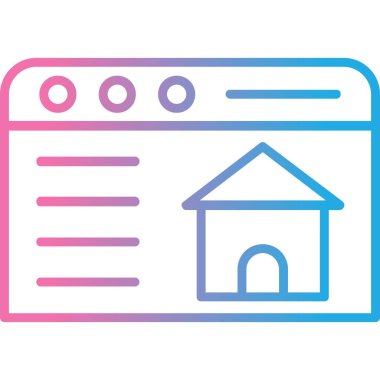 ev simgesi tasarımı, renkli resimleme