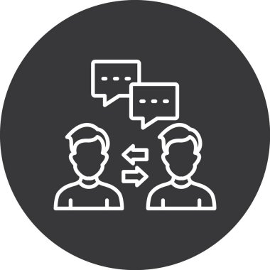 Moda Biçimli Sohbet Simgesi İzole Arkaplan