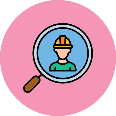 Bir işçi simgesinin vektör illüstrasyonu