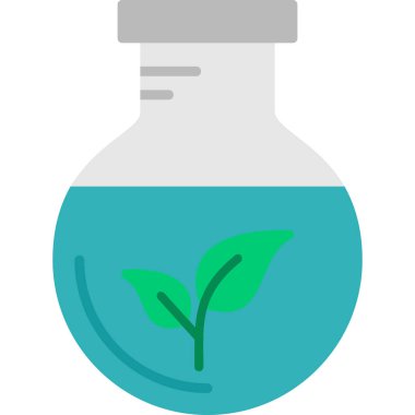 Yeşil bitki simgesinin vektör illüstrasyonu