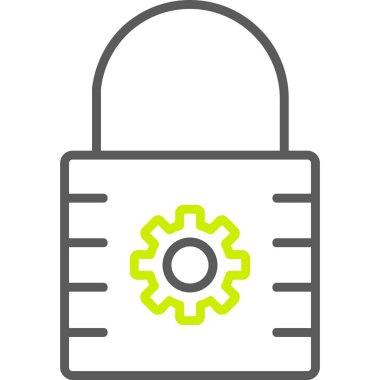 basit vektör illüstrasyonunu kilitle