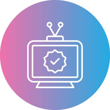 Televizyon. Web simgesi basit illüstrasyon