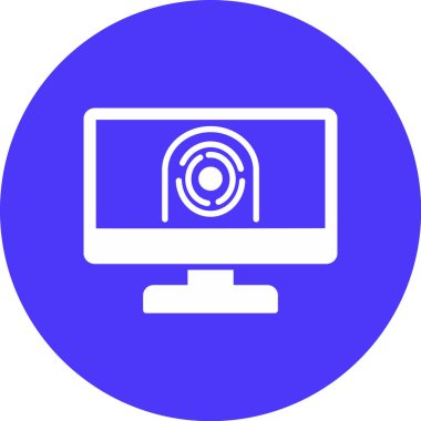 Bilgisayar. Basit tasarım vektörü illüstrasyonu