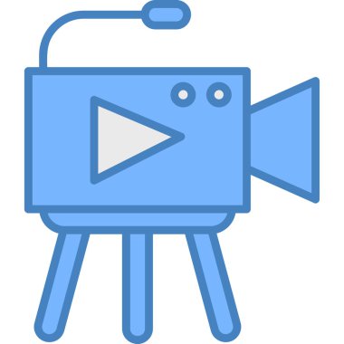 film kamerası simgesi, vektör illüstrasyonu