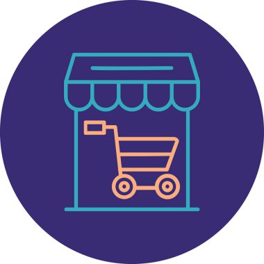 El arabası. Web simgesi basit illüstrasyon