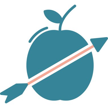 Elma. Web simgesi basit illüstrasyon