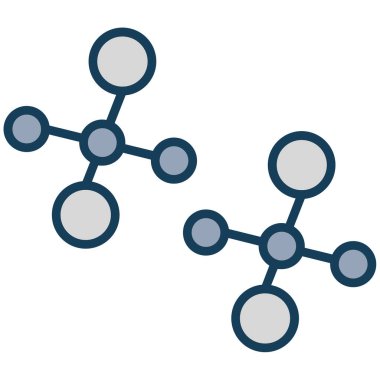 Molekül ikonu, vektör illüstrasyonu. düz tasarım biçimi