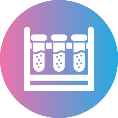Test tübü simgesinin vektör illüstrasyonu