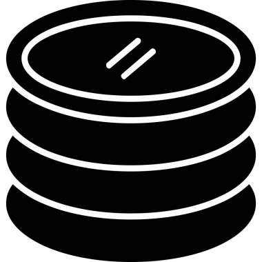 veritabanı. Web simgesi basit illüstrasyon