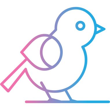 kuş simgesi vektör illüstrasyonu