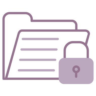 kilit ve belge simgesi vektör illüstrasyon tasarımı