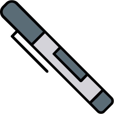 Kalem. Web simgesi basit illüstrasyon