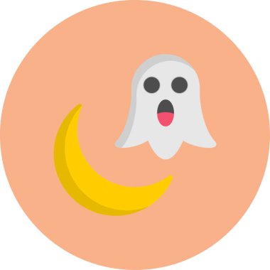 Cadılar Bayramı Moon vektör simgesi