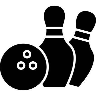 Bowling ikonu vektör illüstrasyonu